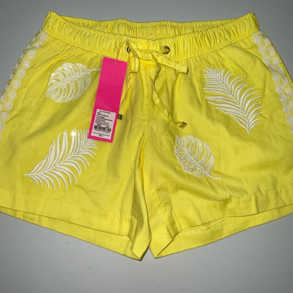 Lilly Pulitzer NWT 5" Katia Emb Shorts Watch Hill Yellow Fiesta Size XXS - Picture 8 of 16